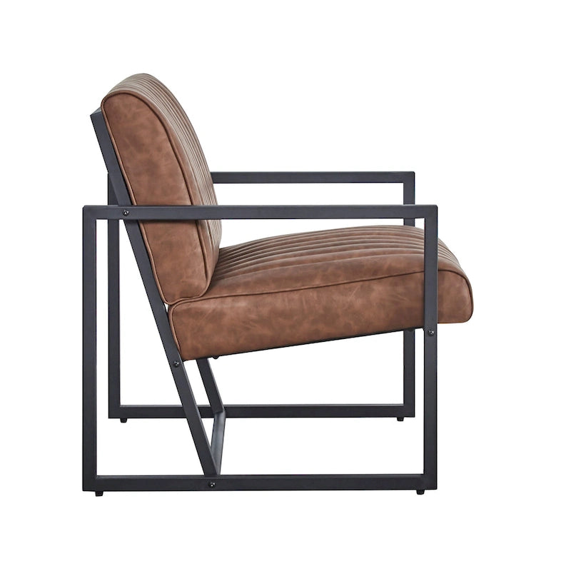 Sillón moderno con patas de acero