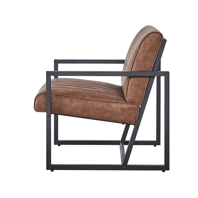 Sillón moderno con patas de acero