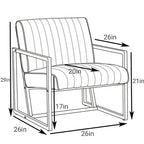 Sillón moderno con patas de acero