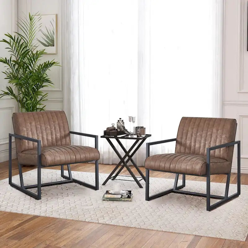 Sillón moderno con patas de acero