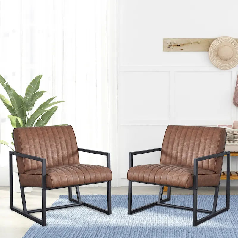 Sillón moderno con patas de acero