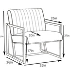 Sillón moderno con patas de acero