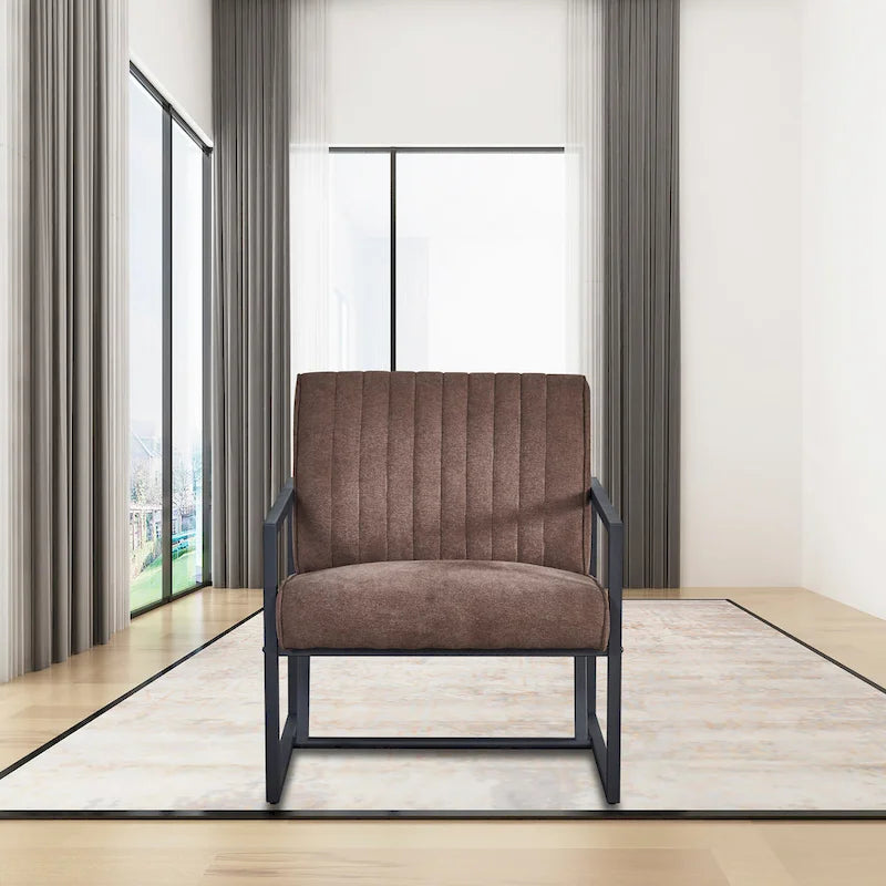 Sillón moderno con patas de acero