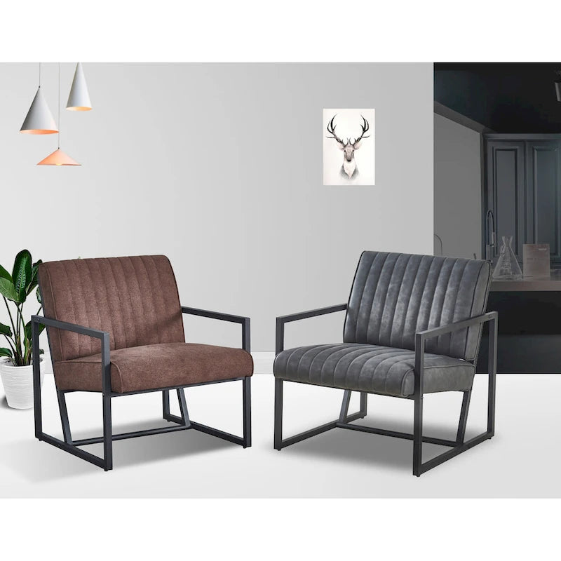 Sillón moderno con patas de acero