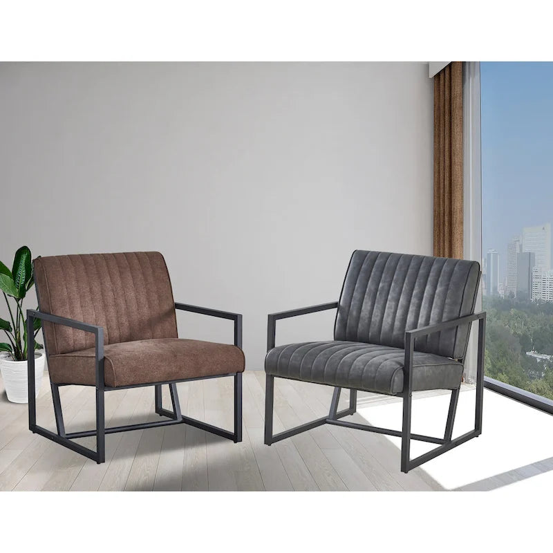 Sillón moderno con patas de acero