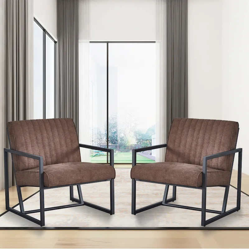 Sillón moderno con patas de acero