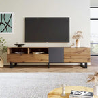 Mueble para TV de 70.9" con almacenamiento y puertas abatibles para televisores de hasta 80"