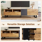 Mueble para TV de 70.9" con almacenamiento y puertas abatibles para televisores de hasta 80"