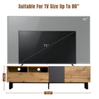 Mueble para TV de 70.9" con almacenamiento y puertas abatibles para televisores de hasta 80"