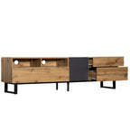 Mueble para TV de 70.9" con almacenamiento y puertas abatibles para televisores de hasta 80"