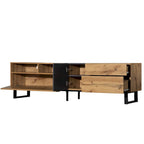 Mueble para TV de 70.9" con almacenamiento y puertas abatibles para televisores de hasta 80"