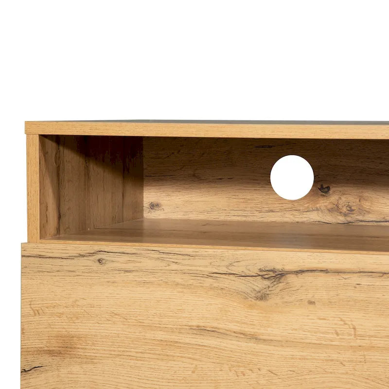 Mueble para TV de 70.9" con almacenamiento y puertas abatibles para televisores de hasta 80"