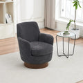 Sillón giratorio tapizado con base de acero inoxidable