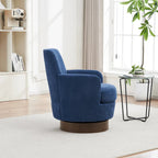 Sillón giratorio tapizado con base de acero inoxidable