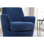 Sillón giratorio tapizado con base de acero inoxidable