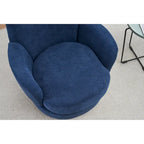 Sillón giratorio tapizado con base de acero inoxidable