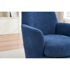 Sillón giratorio tapizado con base de acero inoxidable