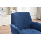 Sillón giratorio tapizado con base de acero inoxidable