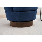 Sillón giratorio tapizado con base de acero inoxidable
