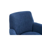 Sillón giratorio tapizado con base de acero inoxidable