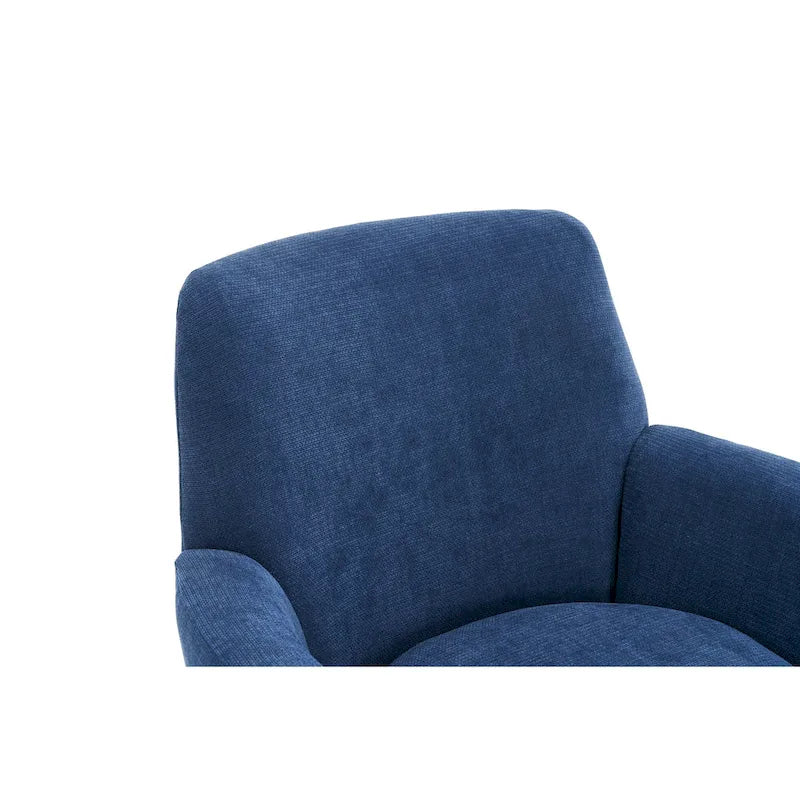Sillón giratorio tapizado con base de acero inoxidable