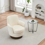 Sillón giratorio tapizado con base de acero inoxidable