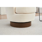 Sillón giratorio tapizado con base de acero inoxidable