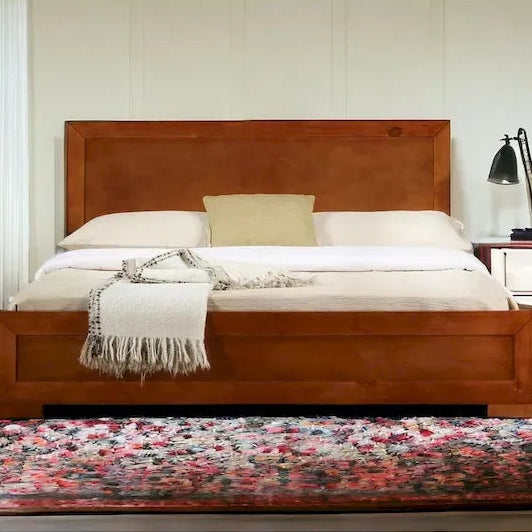 HomeRoots Brown Wood Queen Bed Frame