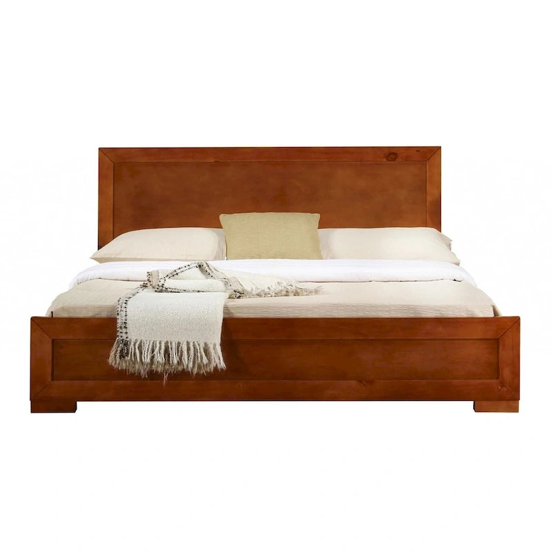 Marco de cama Queen de madera marrón