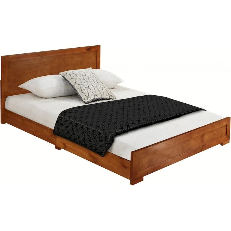Marco de cama Queen de madera marrón
