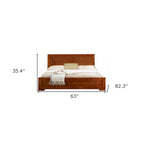 Marco de cama Queen de madera marrón