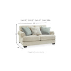 Sofá biplaza Monaghan Beige - 74W x 45D x 39H