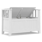 Banco de almacenamiento pequeño para recibidor con tapa abatible - Madera de pino maciza