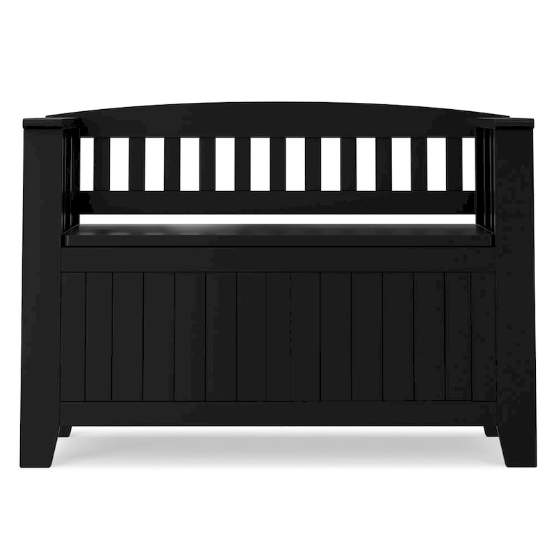 Banco de almacenamiento pequeño para recibidor con tapa abatible - Madera de pino maciza