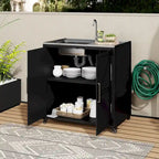 Fregadero móvil de cocina exterior con gabinete