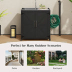 Fregadero móvil de cocina exterior con gabinete