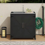 Fregadero móvil de cocina exterior con gabinete