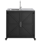 Fregadero móvil de cocina exterior con gabinete