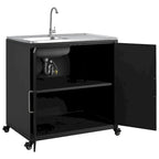 Fregadero móvil de cocina exterior con gabinete