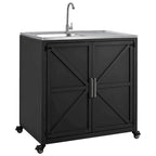 Fregadero móvil de cocina exterior con gabinete
