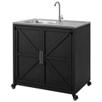 Fregadero móvil de cocina exterior con gabinete