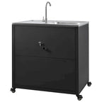 Fregadero móvil de cocina exterior con gabinete