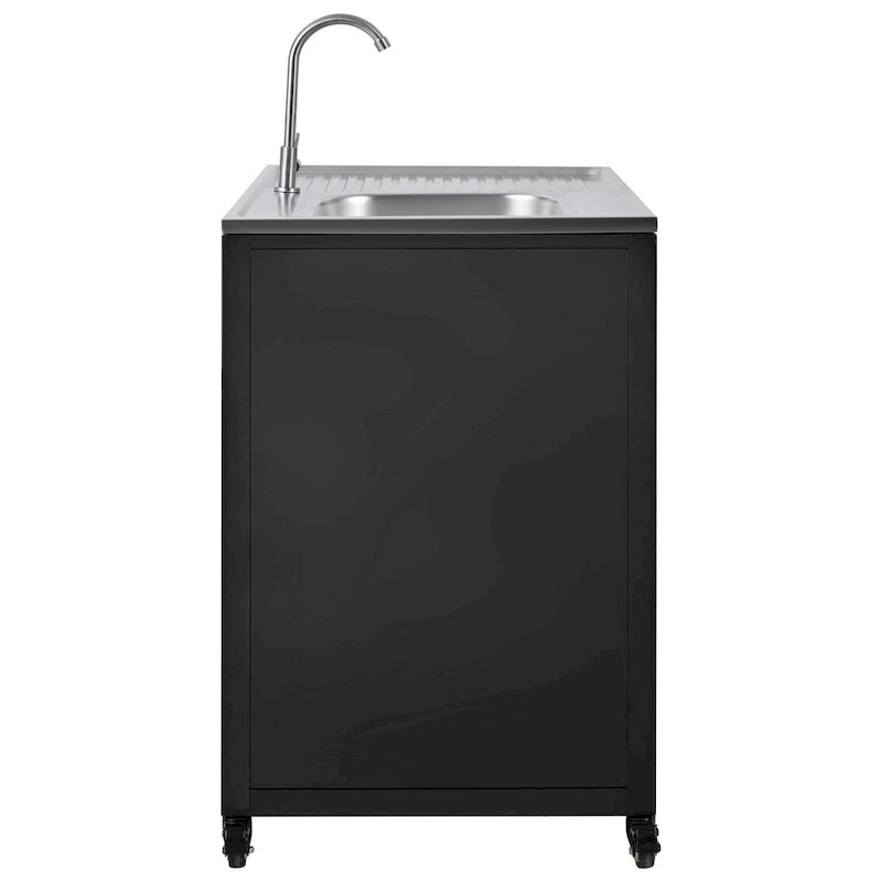 Fregadero móvil de cocina exterior con gabinete