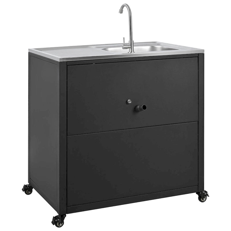 Fregadero móvil de cocina exterior con gabinete