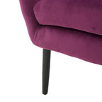 Sillón de orejas tapizado de mediados de siglo