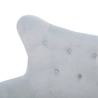 Sillón de orejas tapizado de mediados de siglo