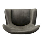 Sillón de orejas tapizado de mediados de siglo