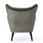 Sillón de orejas tapizado de mediados de siglo