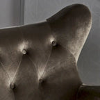 Sillón de orejas tapizado de mediados de siglo