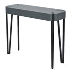 Mesa consola de chapa de roble con estructura de acero